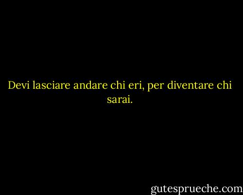 Devi lasciare andare chi eri, per diventare chi sarai. - Janet Fitch