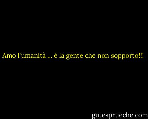 Amo l'umanità ... è la gente che non sopporto!!! - Charles M. Schulz