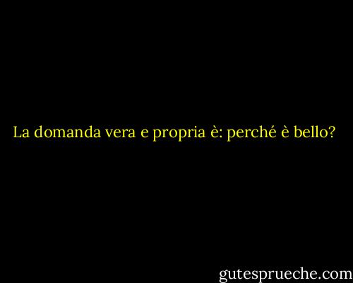 La domanda vera e propria è: perché è bello? - Annie Dillard
