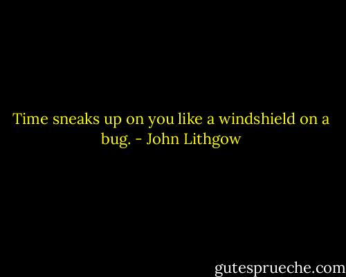 Time sneaks up on you like a windshield on a bug. - John Lithgow