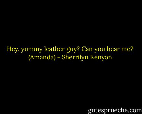 Hey, yummy leather guy? Can you hear me? (Amanda) - Sherrilyn Kenyon