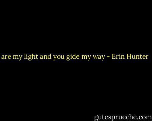 are my light and you gide my way - Erin Hunter