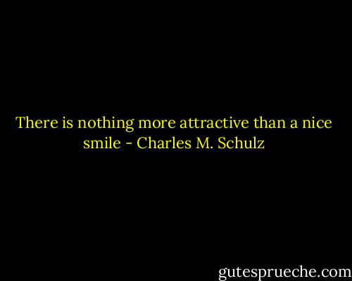 There is nothing more attractive than a nice smile - Charles M. Schulz