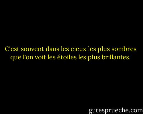 C'est souvent dans les cieux les plus sombres que l'on voit les étoiles les plus brillantes. - Richard Evans