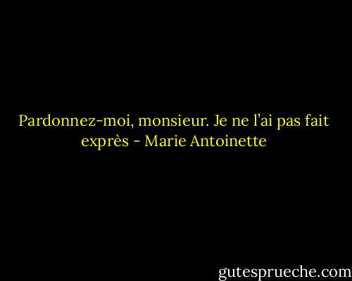 Pardonnez-moi, monsieur. Je ne l’ai pas fait exprès - Marie Antoinette