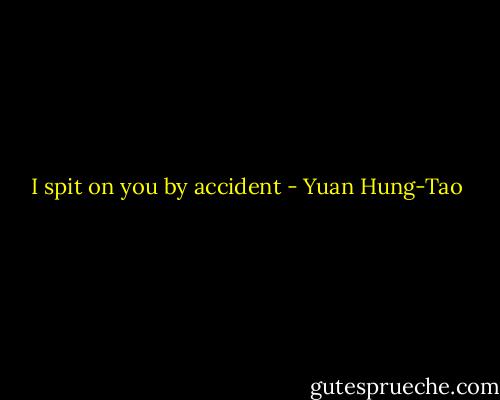 I spit on you by accident - Yuan Hung-Tao