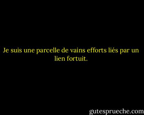 Je suis une parcelle de vains efforts liés par un lien fortuit. - Henry David Thoreau