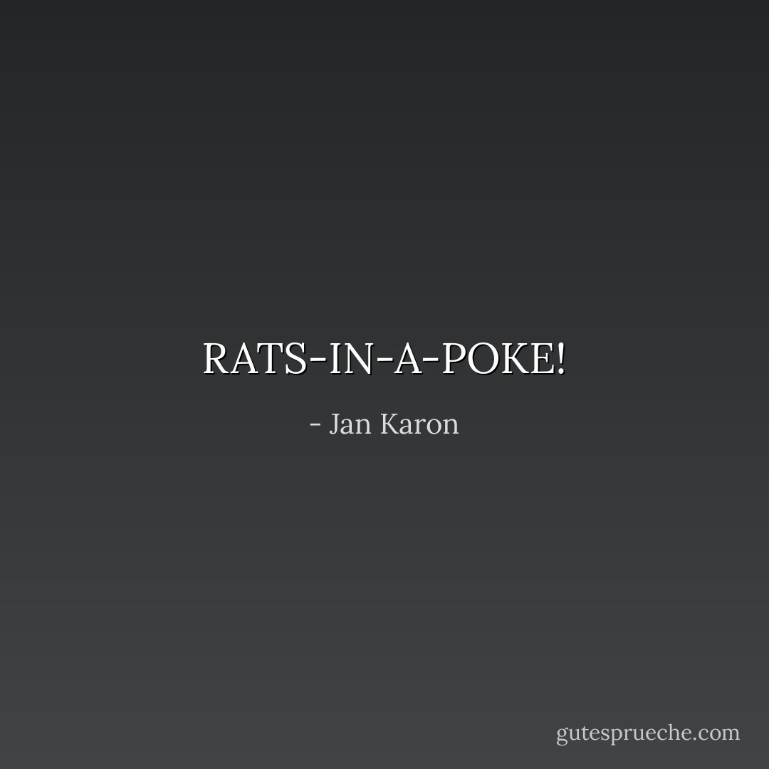 RATS-IN-A-POKE! - Jan Karon