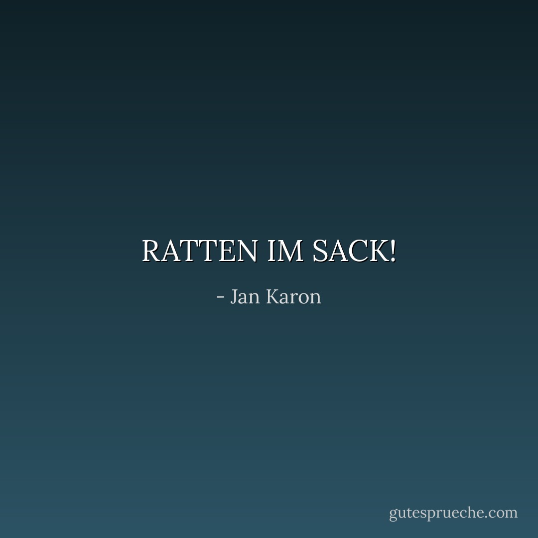 RATTEN IM SACK! - Jan Karon<