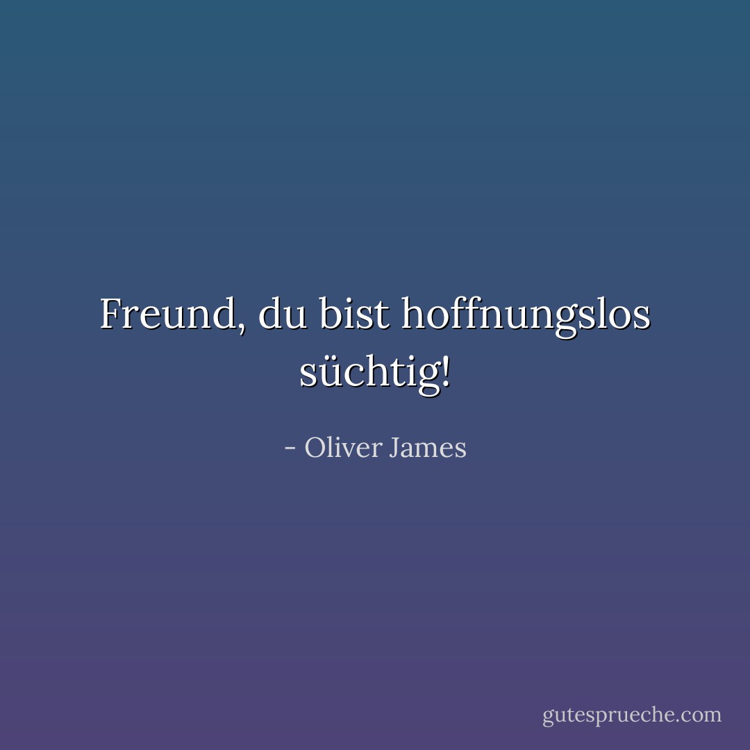 Freund, du bist hoffnungslos süchtig! - Oliver James<