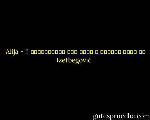 لا تقتل البعوض و إنما جفف المستنقعات !! - Alija Izetbegović