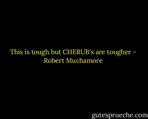 This is tough but CHERUB's are tougher - Robert Muchamore