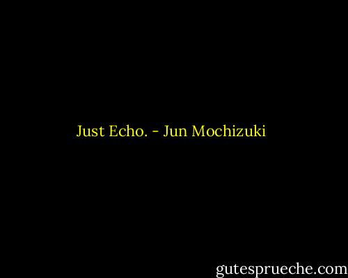 Just Echo. - Jun Mochizuki