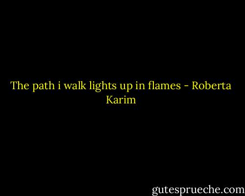 The path i walk lights up in flames - Roberta Karim