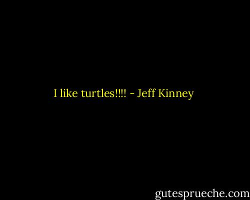 I like turtles!!!! - Jeff Kinney