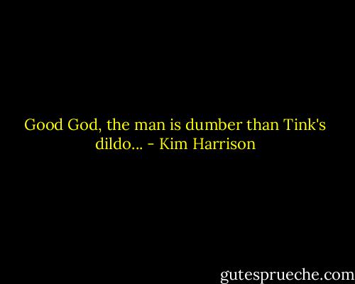 Good God, the man is dumber than Tink's dildo... - Kim Harrison