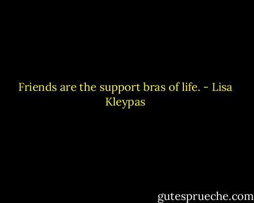 Friends are the support bras of life. - Lisa Kleypas