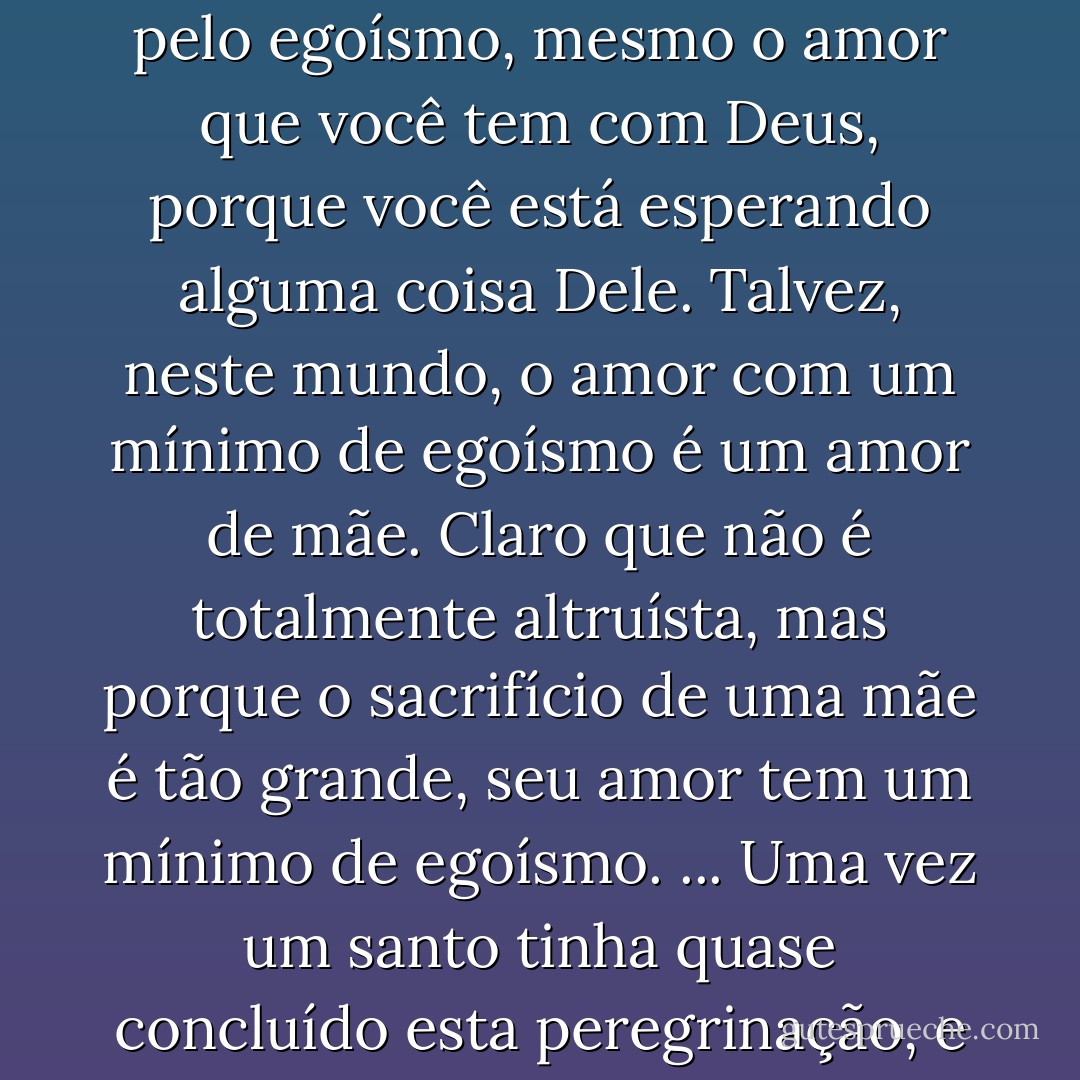 Anahata chakra desperta no cérebro refinando as emoções e seu despertar é caracterizado por um sentimento universal de amor ilimitado por todos os seres. Claro que existem muitas pessoas no mundo que praticam bondade e caridade, mas eles têm egoísmo. Sua caridade não é uma expressão espiritual e de compaixão do Anahata chakra, ele é compaixão humana. <br />Quando você tem compaixão humana você abrir hospitais e centros de alimentação ou então, dar roupas, dinheiro e medicina por caridade, mas é caridade humana. Como podemos ver a diferença entre caridade humana e caridade espiritual? Na caridade humana, há sempre um elemento de egoísmo. Se eu quiser fazer-te um hindu dando-lhe coisas, esta é uma manifestação da caridade humana. Ou se eu quiser fazer-te meus seguidores eu posso mostrar-lhe uma grande bondade, mas a bondade humana. No entanto, quando Anahata desperta todas as suas ações são controladas e governadas por altruísmo e você desenvolve compaixão espiritual. Você entende que o amor não envolve negociação, é livre de expectativa. <br />Toda forma de amor é contaminada pelo egoísmo, mesmo o amor que você tem com Deus, porque você está esperando alguma coisa Dele. Talvez, neste mundo, o amor com um mínimo de egoísmo é um amor de mãe. Claro que não é totalmente altruísta, mas porque o sacrifício de uma mãe é tão grande, seu amor tem um mínimo de egoísmo.<br />...<br />Uma vez um santo tinha quase concluído esta peregrinação, e estava carregando uma vasilha cheia de água do Ganges. No momento em que ele entrou no recinto do templo, onde foi para o banho Shivalingam , encontrou um burro que estava desesperadamente precisando de água. Imediatamente ele abriu o seu recipiente e deu água para o burro. Seus companheiros de viagem gritaram, "Ei, o que você está fazendo? Você trouxe essa água de tão longe para dar banho ao Senhor Shiva e quando chega aqui você o dá a um animal ordinário!" Mas o santo não viu dessa forma. Sua mente estava trabalhando em uma freqüência diferente e mais elevada.<br />Aqui está outro exemplo: uma vez Senhor Buda estava indo para um passeio à noite. Ele deparou-se com um homem velho e ficou muito comovido pelo sofrimento da velhice. Em seguida ele viu uma pessoa morta, e novamente ele ficou muito comovido. Quantas vezes é que vamos ver homens velhos? Será que ficaremos comovidos como ele ficou? Não, porque as nossas mentes são diferentes. O despertar de um chakra altera a freqüência da mente e imediatamente influencia o nossos relacionamentos com as pessoas no dia-a-dia e o nosso ambiente. - Satyananda Saraswati