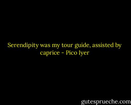 Serendipity was my tour guide, assisted by caprice - Pico Iyer