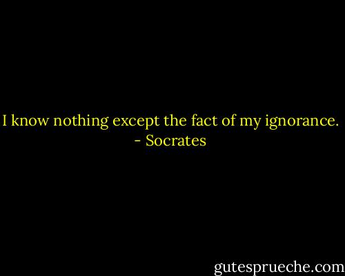 I know nothing except the fact of my ignorance. - Socrates