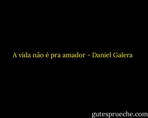 A vida não é pra amador - Daniel Galera