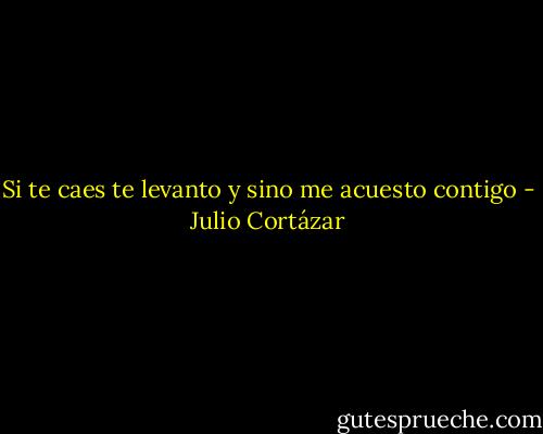 Si te caes te levanto y sino me acuesto contigo - Julio Cortázar