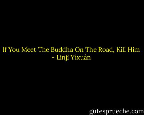If You Meet The Buddha On The Road, Kill Him - Línjì Yìxuán