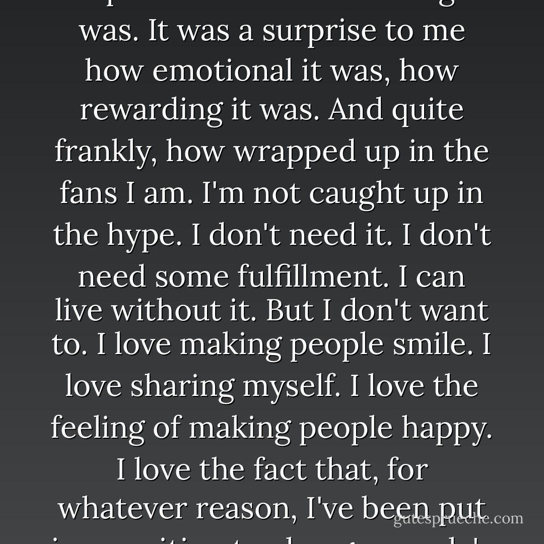 For as much as many NKOTB fans have been caught off guard by how much this has all meant, so too have some of the guys. Donnie says, "It was a surprise to me how fulfilling it was. It was a surprise to me how emotional it was, how rewarding it was. And quite frankly, how wrapped up in the fans I am. I'm not caught up in the hype. I don't need it. I don't need some fulfillment. I can live without it. But I don't want to. I <i>love</i> making people smile. I <i>love</i> sharing myself. I love the feeling of making people happy. I love the fact that, for whatever reason, I've been put in a position to change people's lives in a simple way. I'm not healing diseases. But I can make someone happy, even for a short time. - Nikki Van Noy