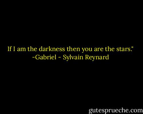 If I am the darkness then you are the stars." -Gabriel - Sylvain Reynard