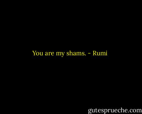 You are my shams. - Rumi