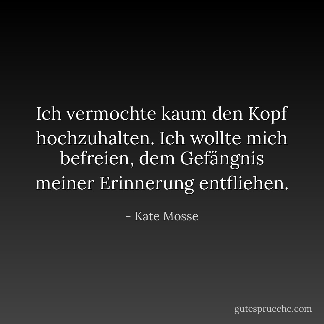 Ich vermochte kaum den Kopf hochzuhalten. Ich wollte mich befreien, dem Gefängnis meiner Erinnerung entfliehen. - Kate Mosse