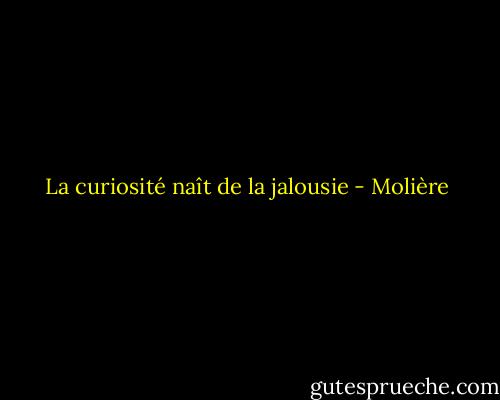 La curiosité naît de la jalousie - Molière