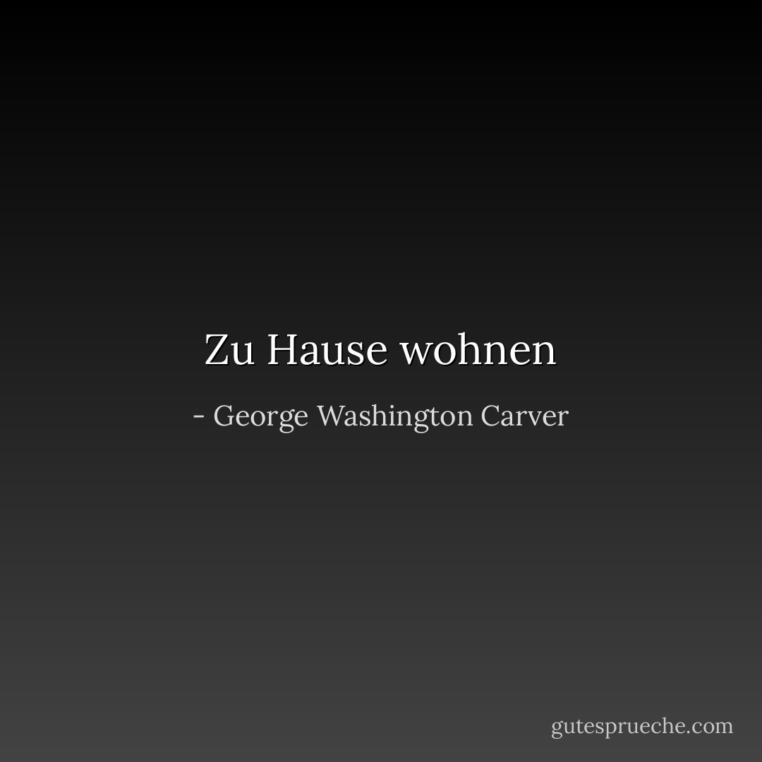 Zu Hause wohnen - George Washington Carver<