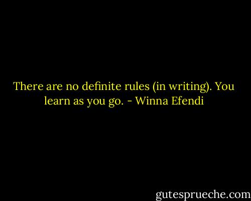 There are no definite rules (in writing). You learn as you go. - Winna Efendi