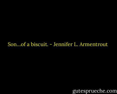 Son…of a biscuit. - Jennifer L. Armentrout