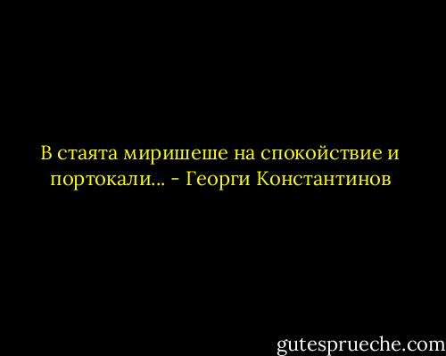 В стаята миришеше на спокойствие и портокали... - Георги Константинов
