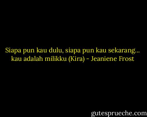 Siapa pun kau dulu, siapa pun kau sekarang... kau adalah milikku (Kira) - Jeaniene Frost