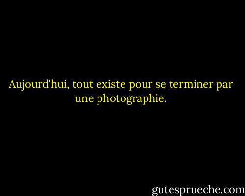 Aujourd'hui, tout existe pour se terminer par une photographie. - Susan Sontag