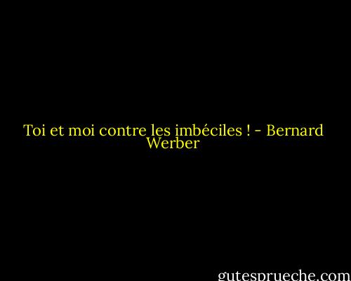 Toi et moi contre les imbéciles ! - Bernard Werber