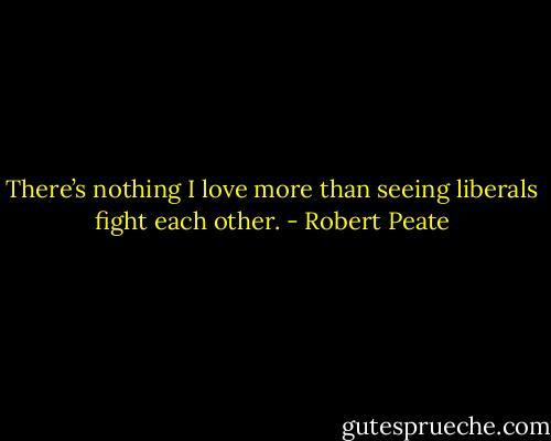There’s nothing I love more than seeing liberals fight each other. - Robert Peate