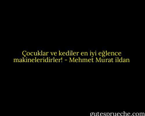 Çocuklar ve kediler en iyi eğlence makineleridirler! - Mehmet Murat ildan