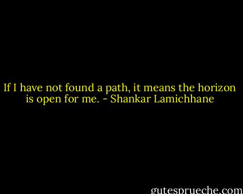 If I have not found a path, it means the horizon is open for me. - Shankar Lamichhane
