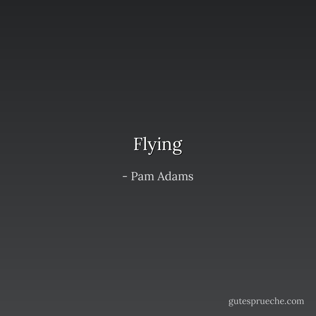 Flying - Pam Adams